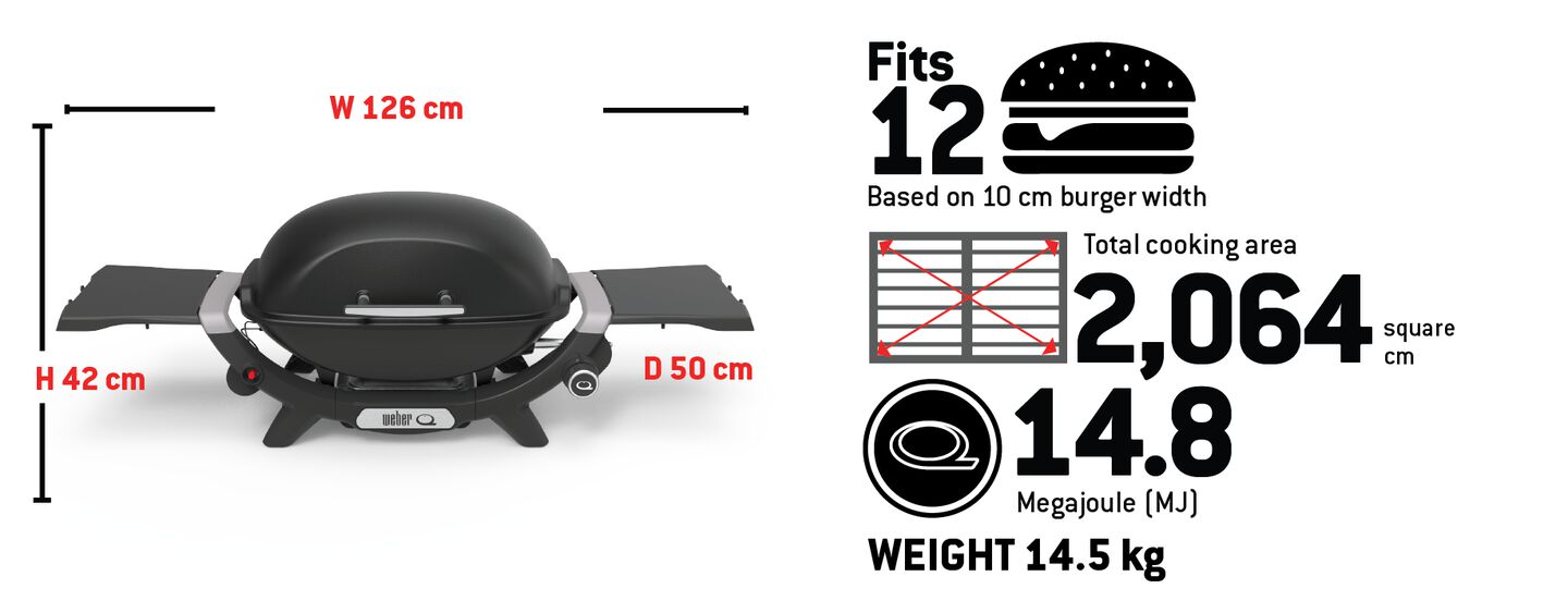 Weber Q 2000 Gas Barbecue Specifications