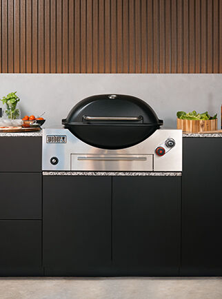 Weber built in family q store