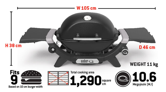 Weber Q 1200 Gas Barbecue Specifications