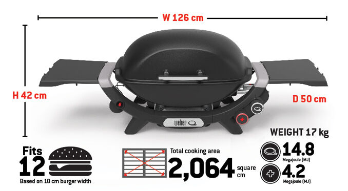 Weber Q 2600 Gas Barbecue Specifications
