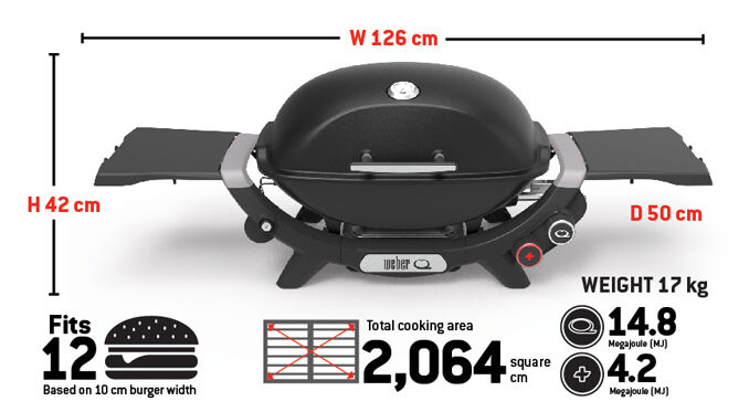 Weber Q 2800 Gas Barbecue Specifications