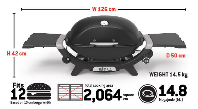 Weber Q 2200 Gas Barbecue Specifications