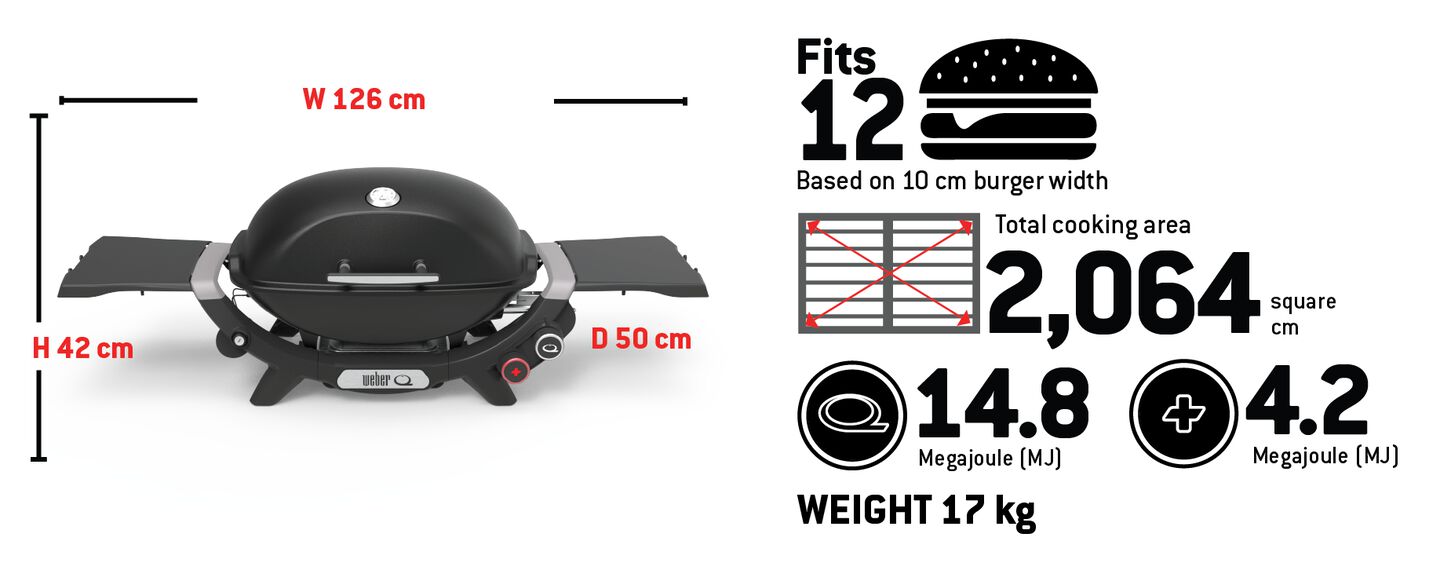 Weber Q 2800 Gas Barbecue Specifications