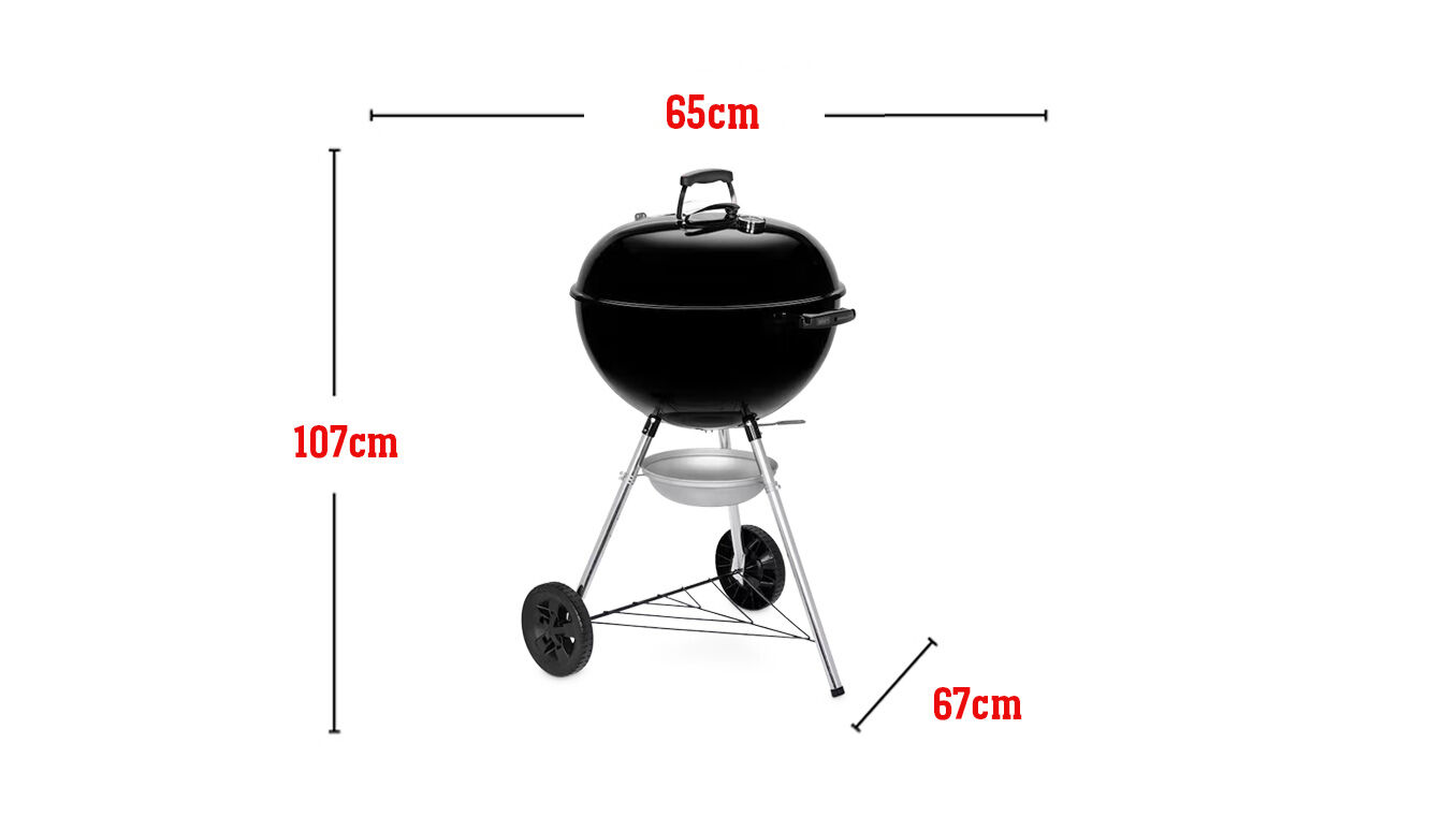 Passer til 13 burgere målt med en Weber-burgerpresser, samlet grillområde 2.342 cm2