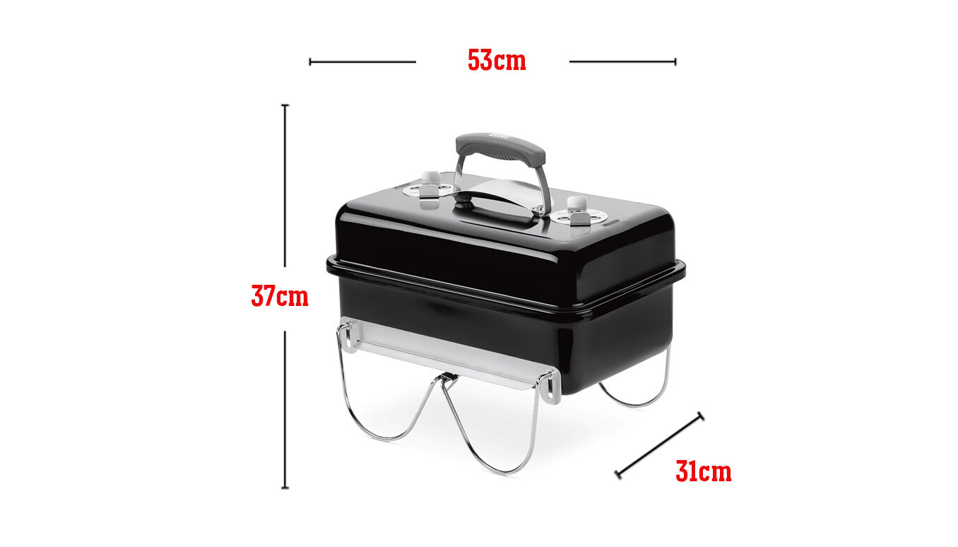 Passer til 6 burgere målt med en Weber-burgerpresser, samlet grillområde 1.032 cm2