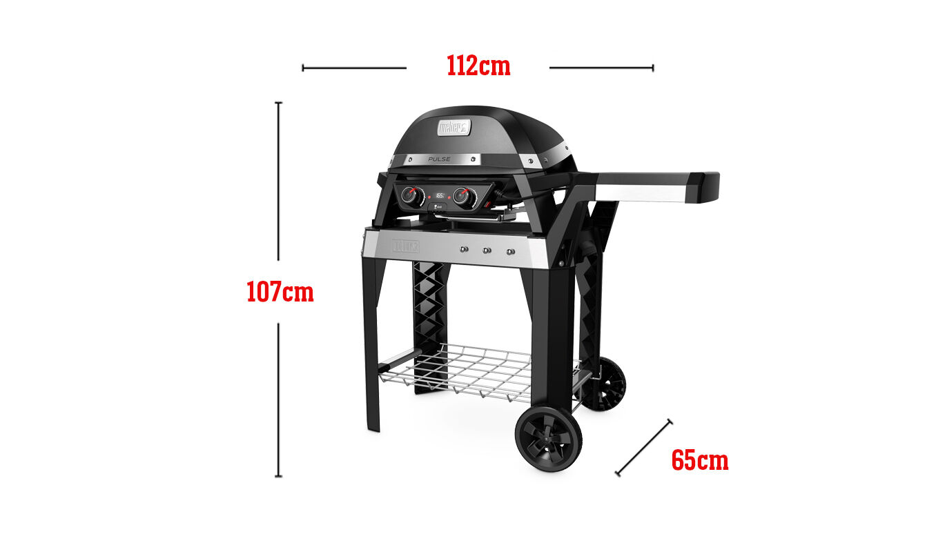 Passer til 12 burgere målt med en Weber-burgerpresser, samlet grillområde 1.793 cm2, 120 volt