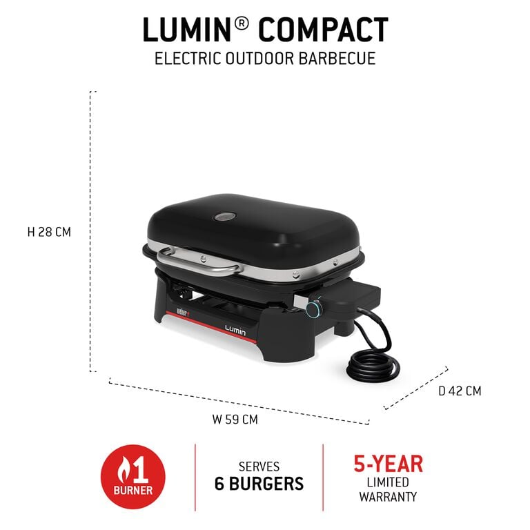 explore Lumin&reg; Compact Electric Outdoor Barbecue