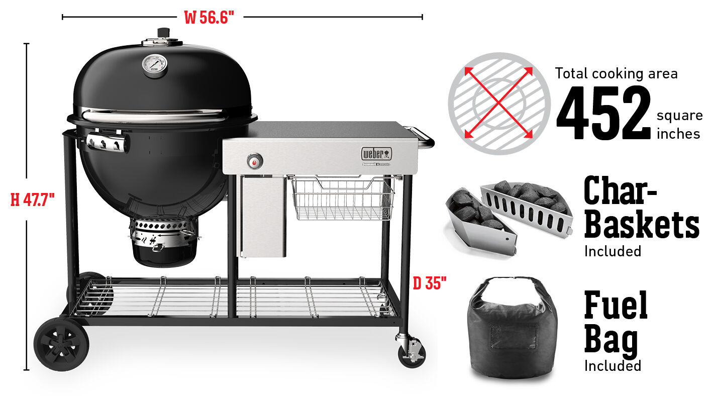 Summit® Kamado S6 Charcoal Grill Center