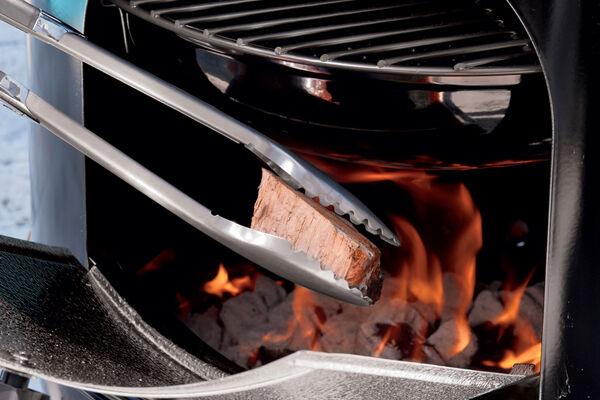 Wood Chunks in a Smokey Mountain Cooker Smoker