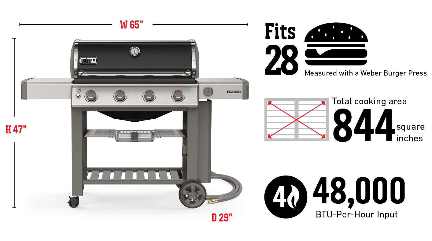 fløde Værdiløs sød smag Genesis® II E-410 Gas Grill (Natural Gas) | Genesis® II Series | Gas  Barbecues