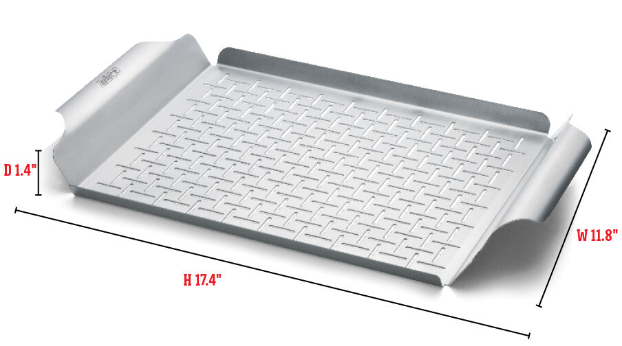 Weber stainless hot sale steel grill pan