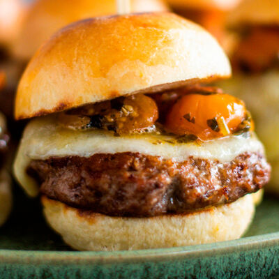 Burger på grillen-view 1