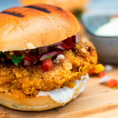 Burger på grillen-view 2