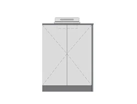 Side burner above cupboard