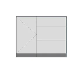 Cupboard plus drawer