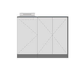 BBQ Side burner above cupboard plus cupboard