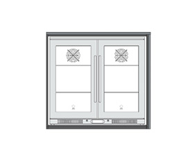 Double-door alfresco bar fridge