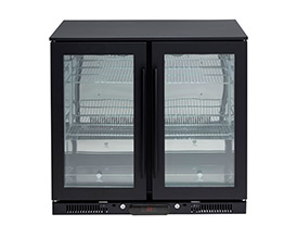 Double-door alfresco bar fridge - black