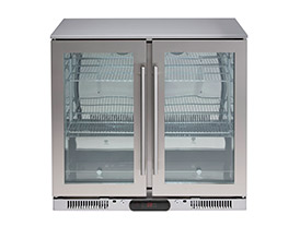 Double-door alfresco bar fridge - stainless steel