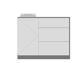 BBQ Side burner above cupboard plus drawer