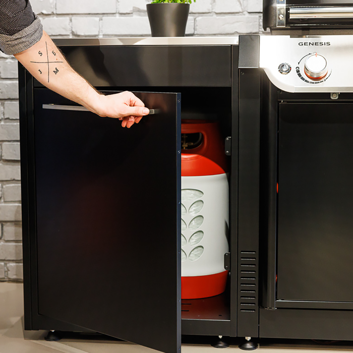 Weber BBQ Kitchen Türmodul mit Gasflasche mit langlebiger Pulverbeschichtung