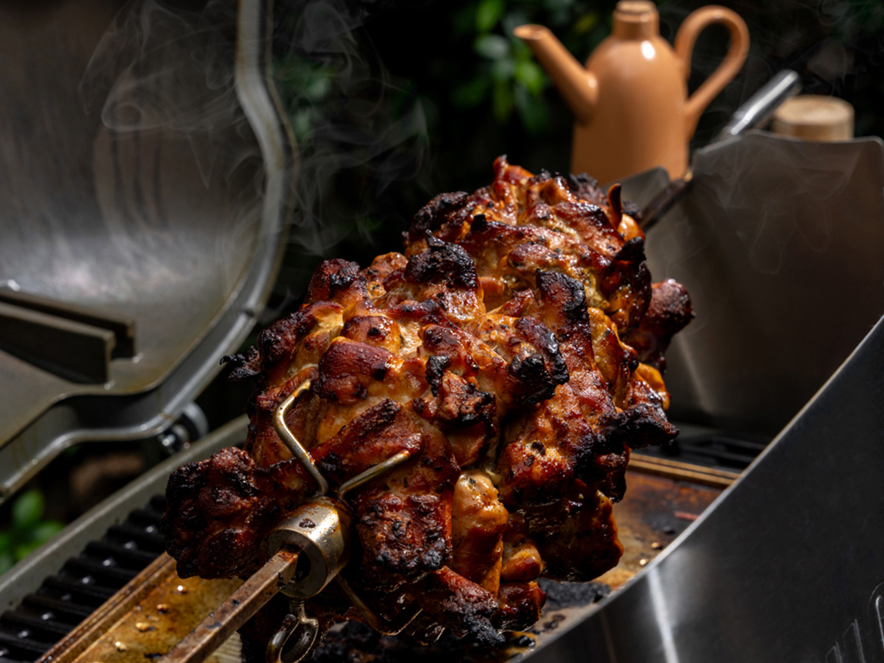  Rotisserie Greek Chicken Thighs with Homemade Tzaziki

