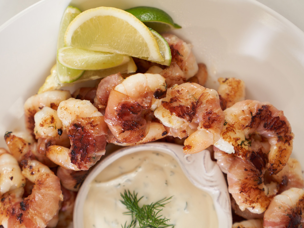  Prosciutto Wrapped Prawns with Aioli

