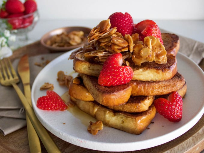  Maple Almond Crunch Brioche French Toast