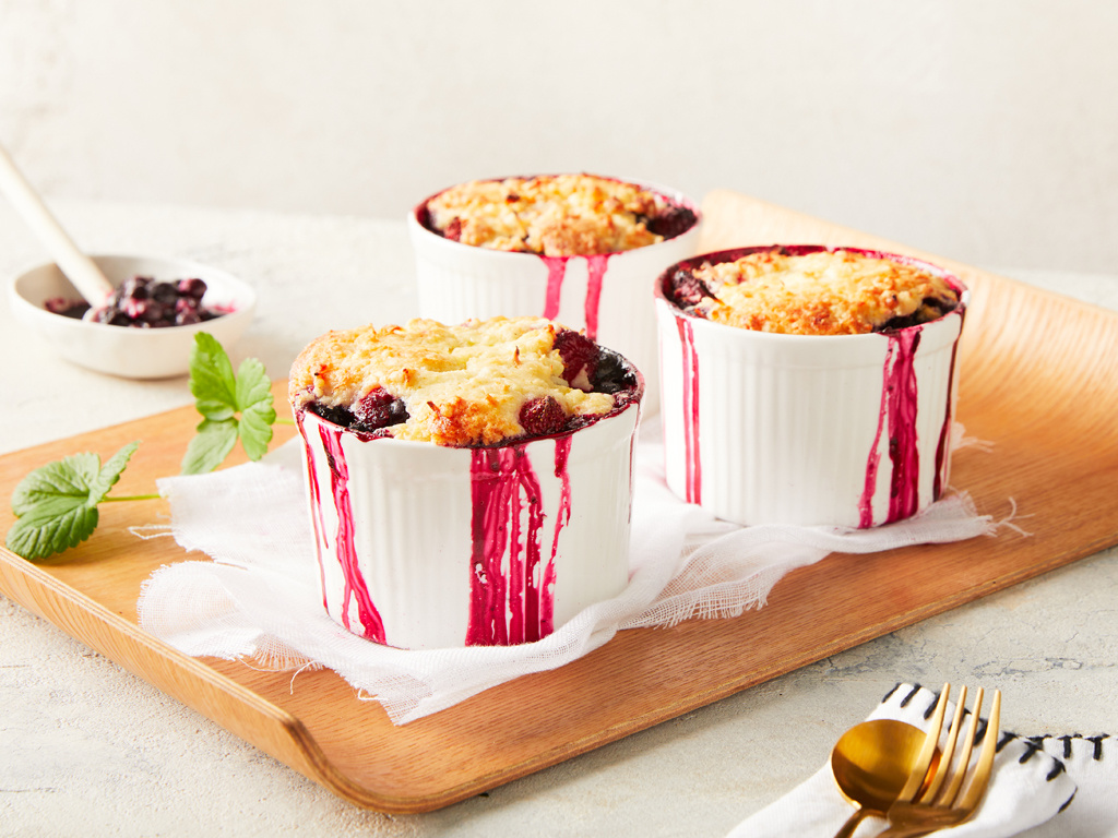  Individual Berry Cobblers
