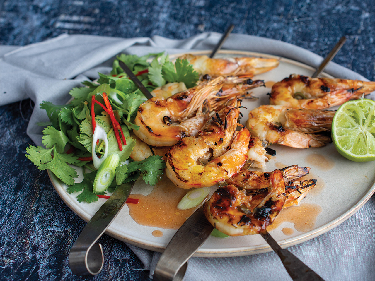  Barbecued Sweet and Sour Prawns 
  
