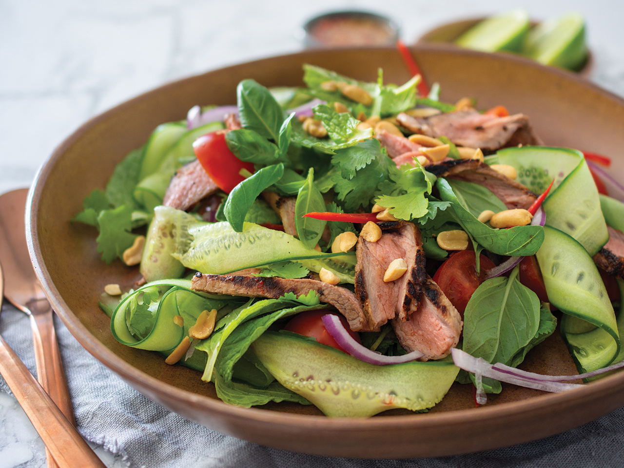  Thai Beef Salad with Nam Jim Dressing 


