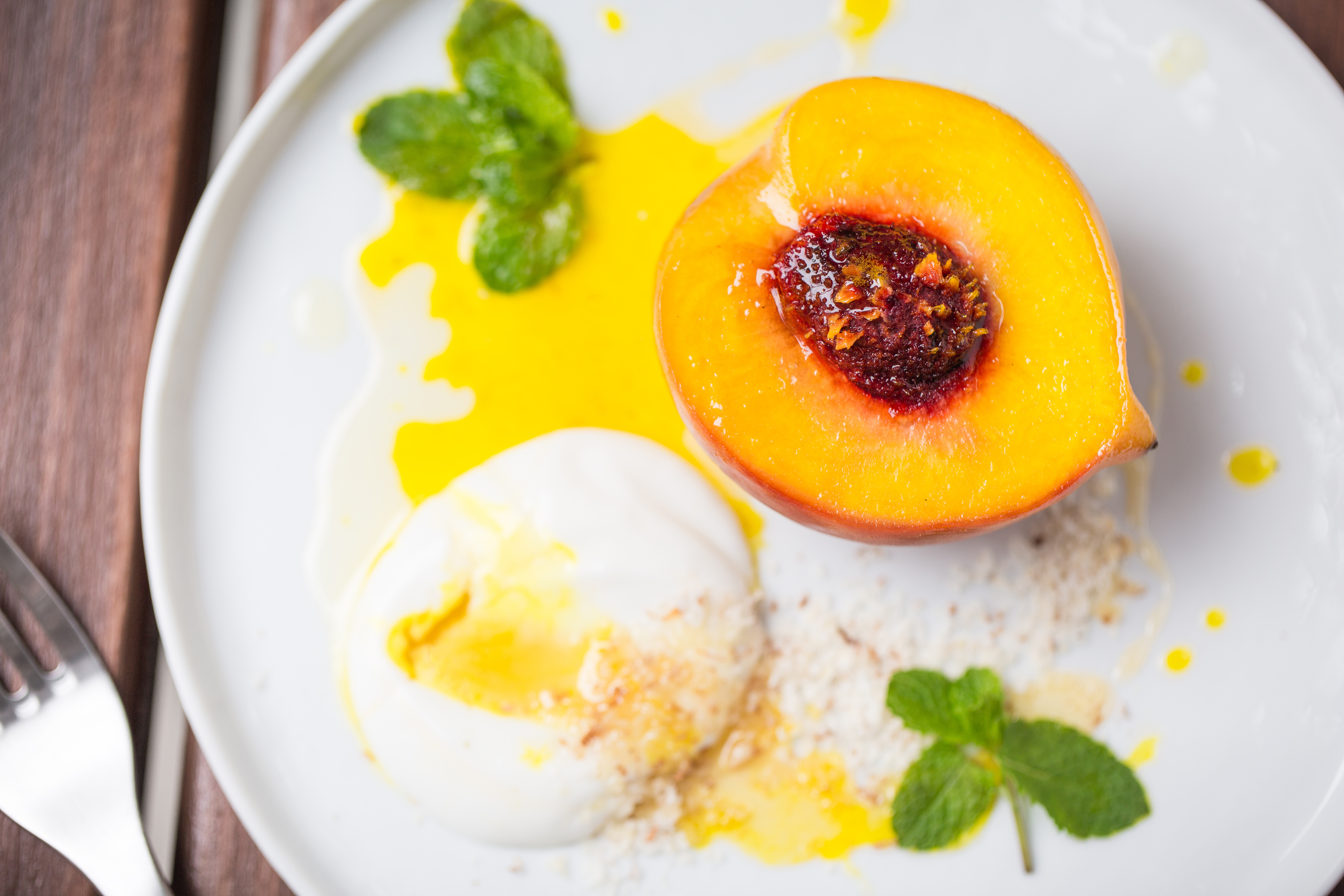  Fuego Directo - Duraznos al Vino Blanco