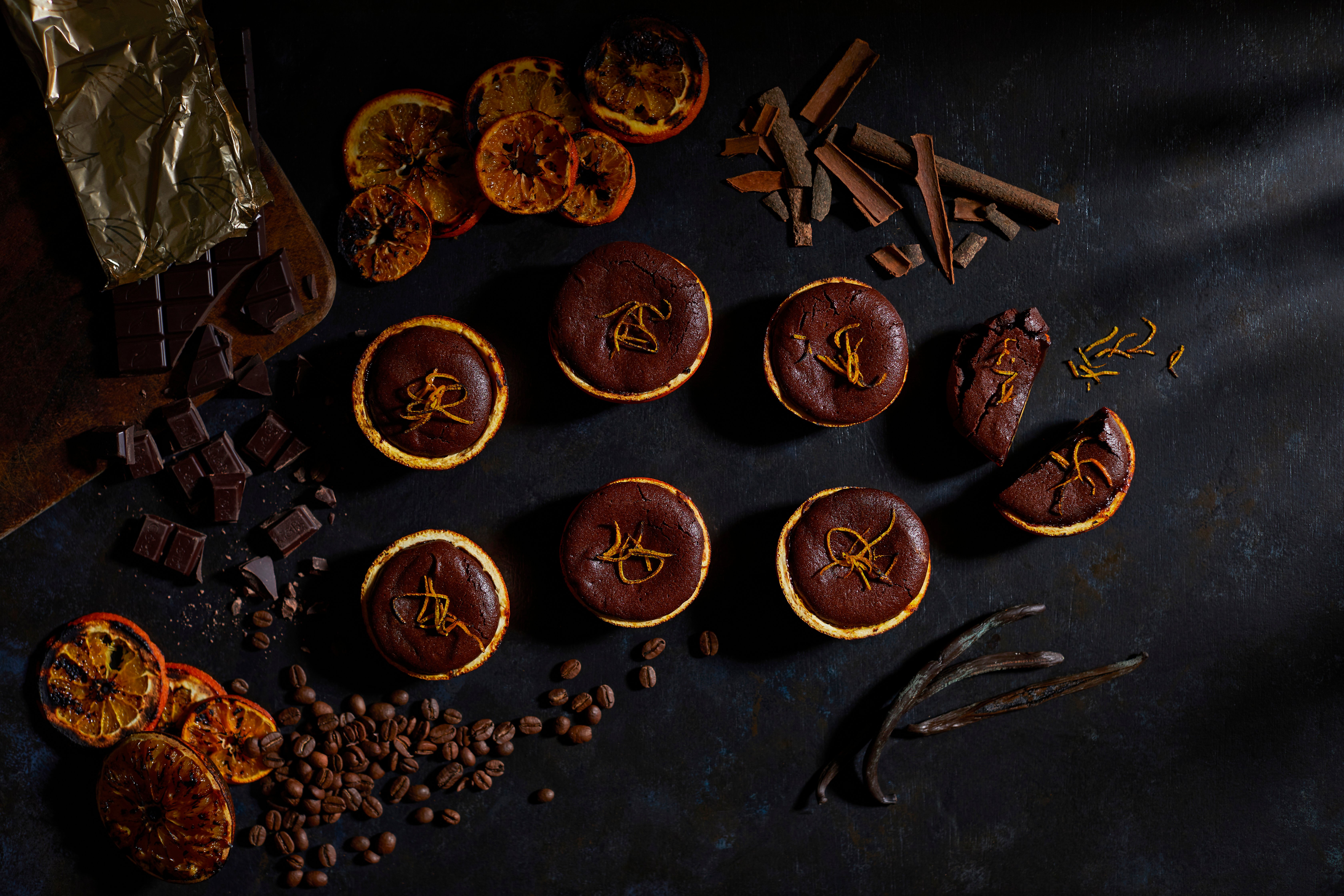  Met koffie gerookte sinaasappel brownies

