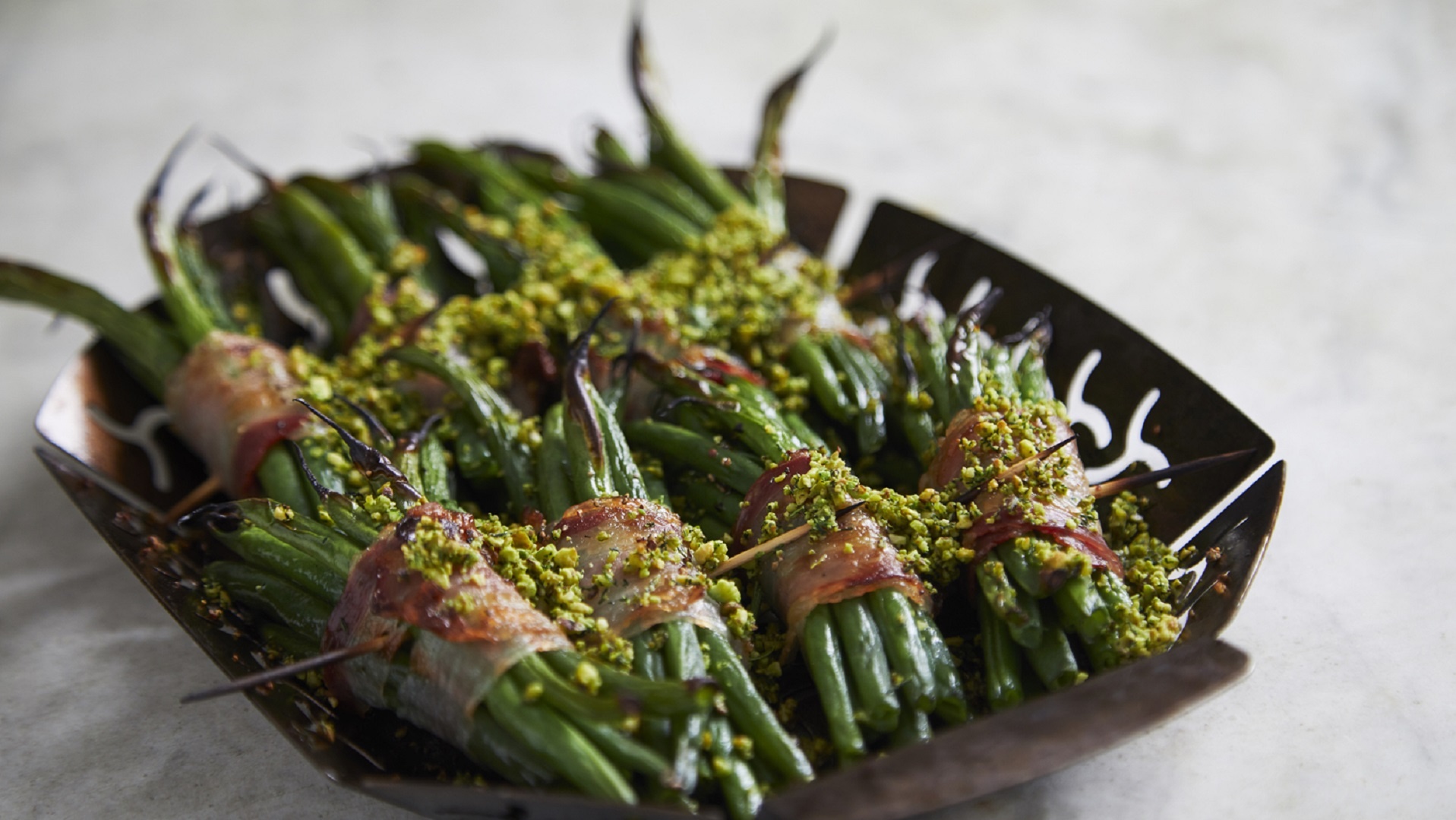 Pancetta wrapped green beans


