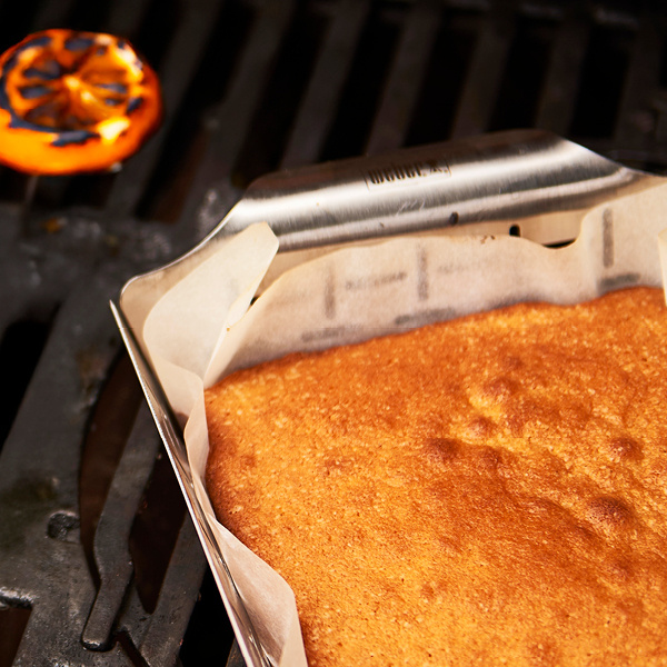 Mandel-Kuchen mit Orangensahne