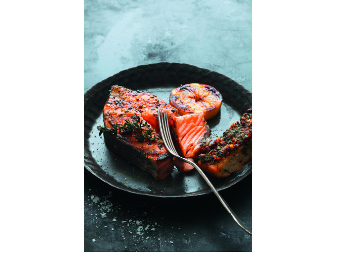  Zalmkarbonade met gekaramelliseerde citroen


