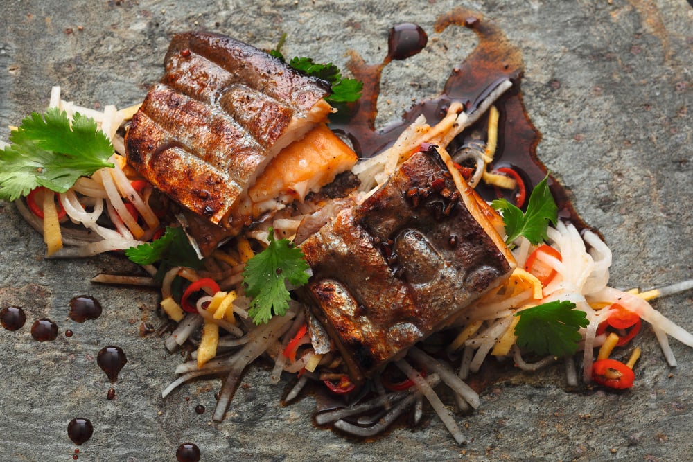  Forelfilet in teriyaki


