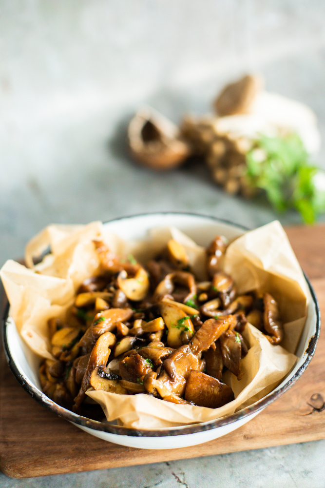  Knoflookchampignons


