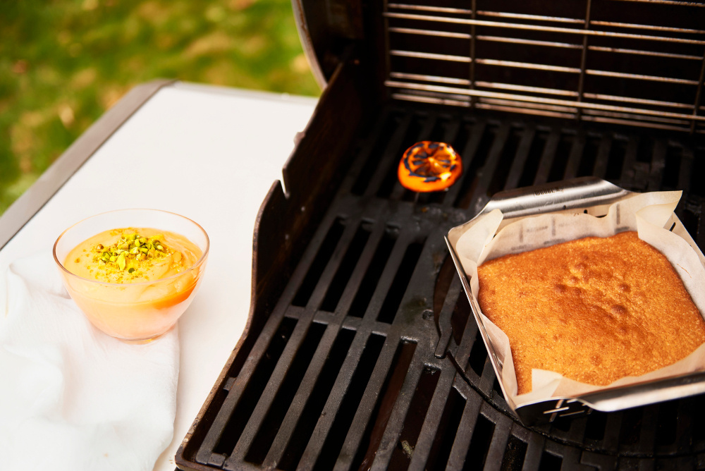  Spiced Almond Cake With Burned Orange Cream