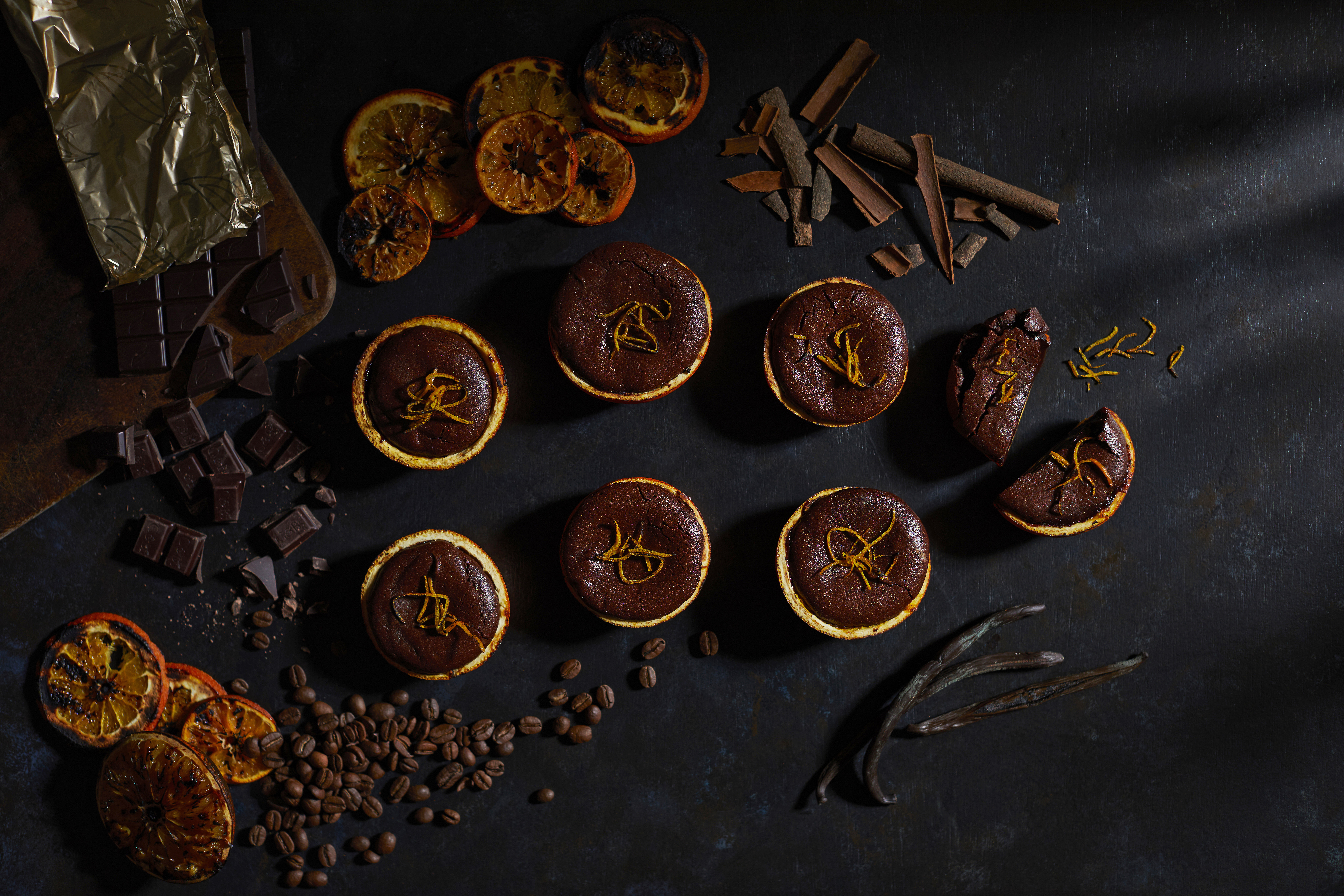  Met koffie gerookte sinaasappel brownies

