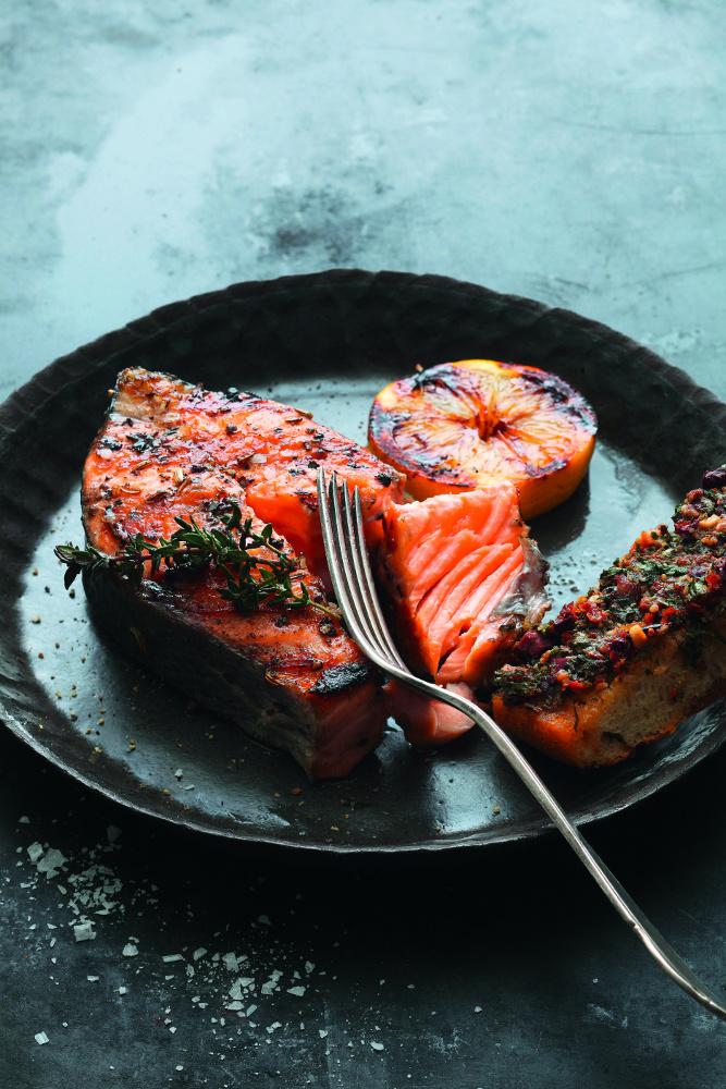  Zalmkarbonade met gekaramelliseerde citroen


