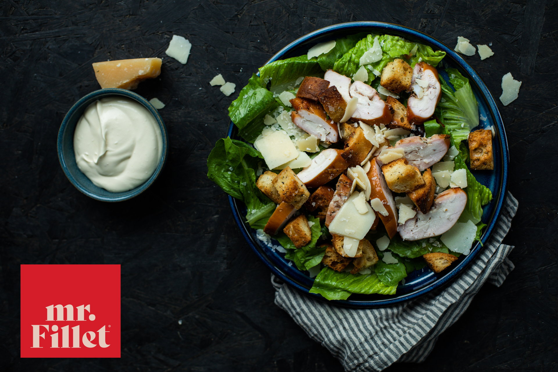  Caesar salade met gerookte kip- DEMO


