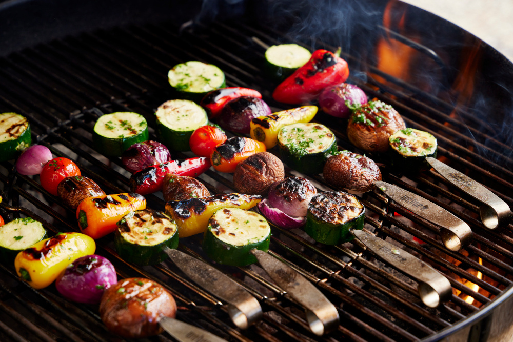  Spiezen met gegrilde groenten


