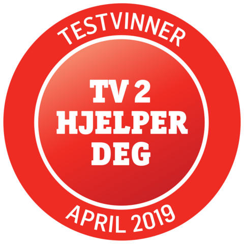 Vinner - test av bærbare griller, TV 2 Hjelper Deg, april 2019.