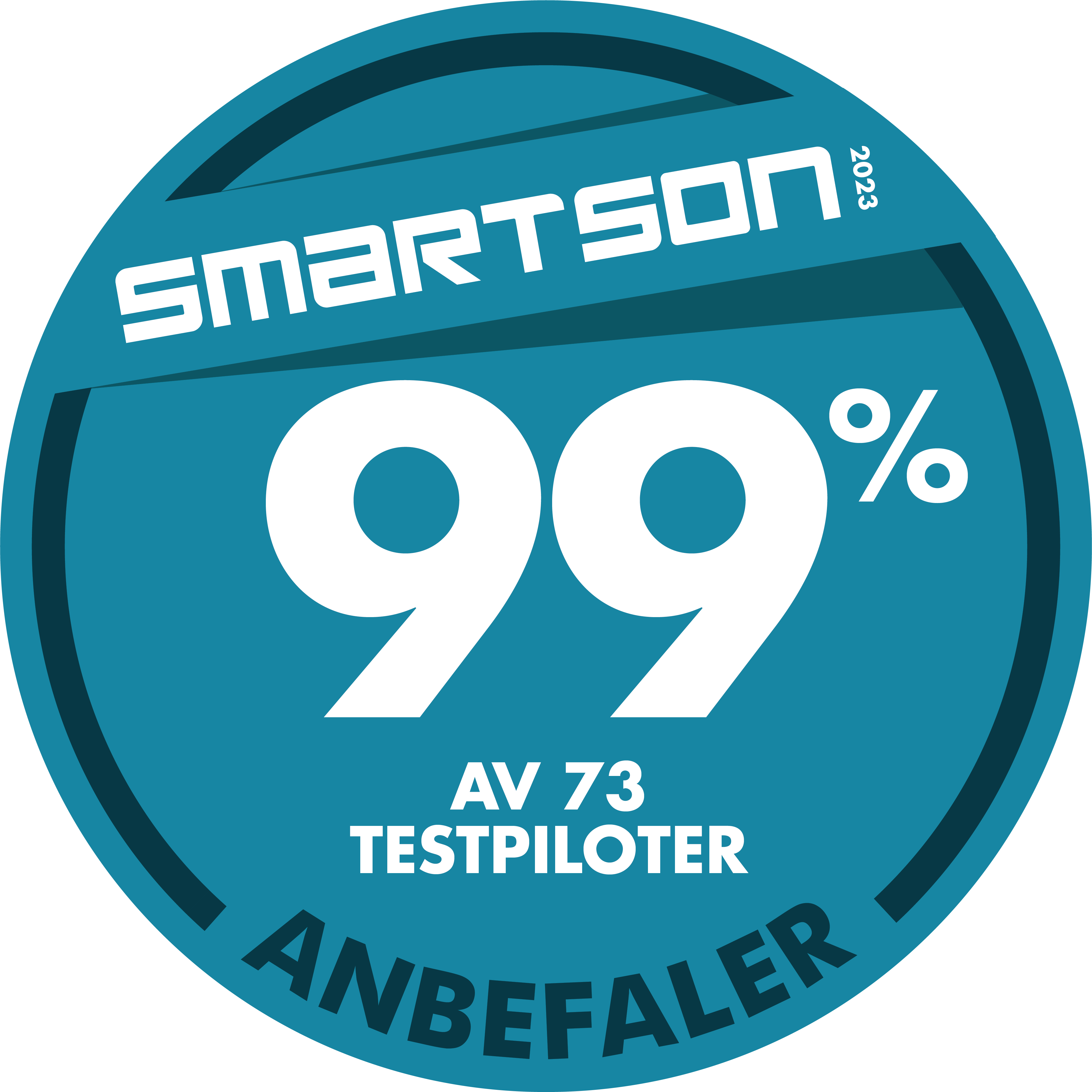 Smartson Badge - 99% Av 73% Testpiloter