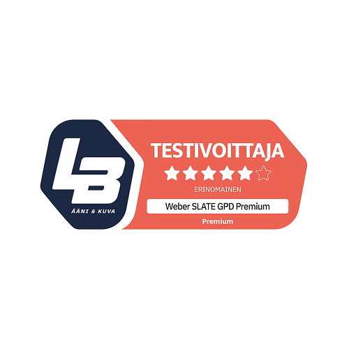 Ääni & Kuva -testivoittaja-merkki tuotteelle Weber SLATE GPD Premium arvosanalla 