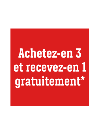 Achetez-en 3 et recevez-en 1 gratuitement